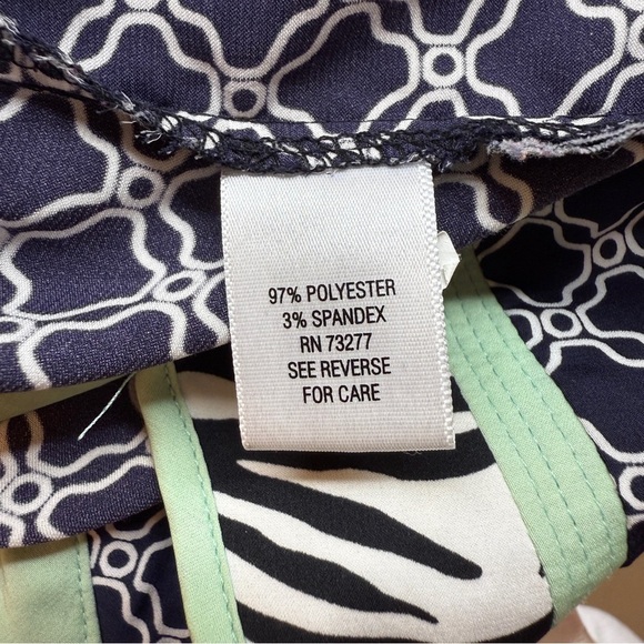 Dana Buchman Tunic size 14 Nautical BeachCoastal Tropical Yacht Pool Coverup - Picture 7 of 9